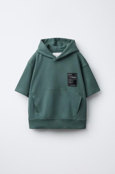 INTERLOCK SHORT SLEEVE HOODIE AND BERMUDA SHORTS SET - Green by Zara - Image 1