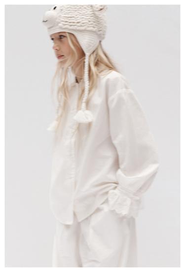 100% WOOL SHEEP HAT LIMITED EDITION - Ecru by Zara