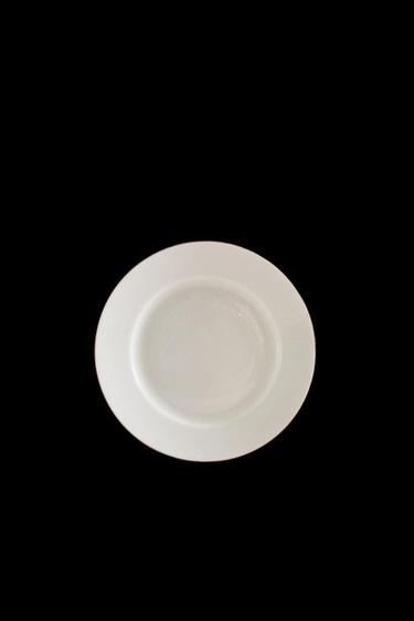 RIMMED BONE CHINA SIDE PLATE - Gold by Zara