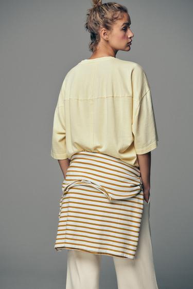 WASHED OVERSIZE T-SHIRT - Yellow by Zara - Image 3