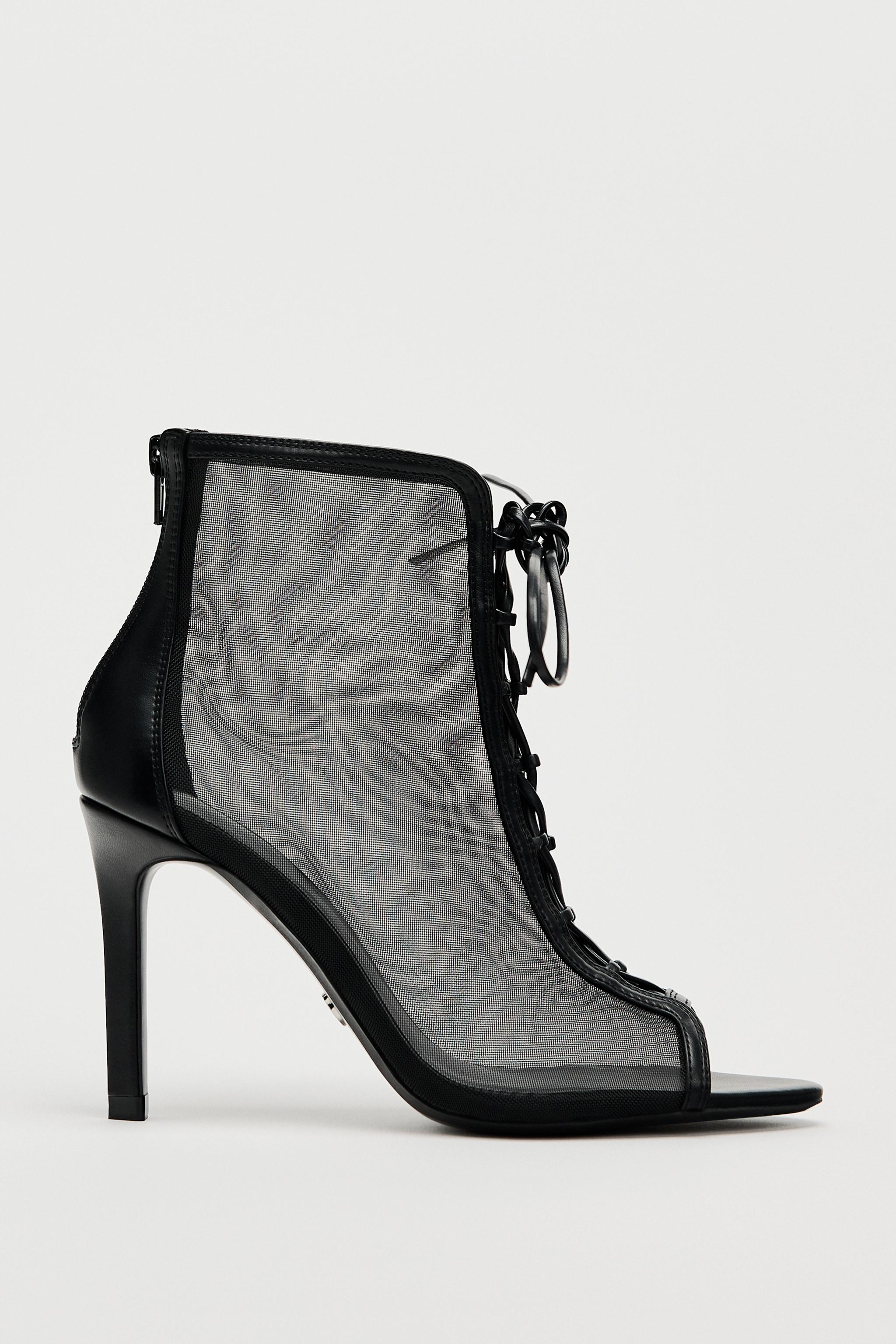 Zara shop mesh booties