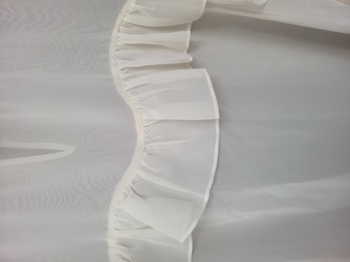 SEMI-SHEER BLOUSE WITH RUFFLE TRIMS - Image 2