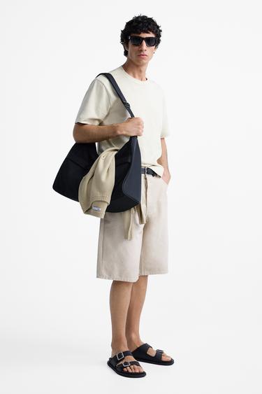NYLON SHOULDER BAG - Black by Zara - Image 0