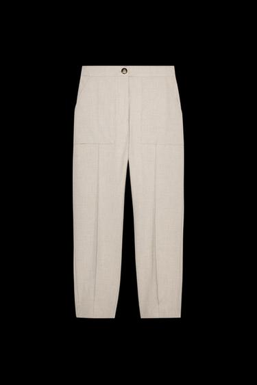 JOGGER-HOSE MIT ZIERNAHT - Sandfarben von Zara - Bild 0