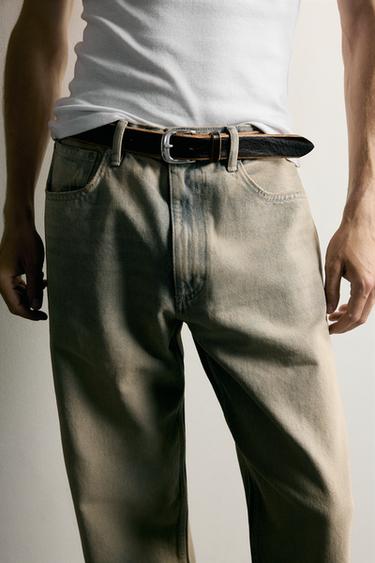 LOOSE FIT JEANS - Blue / Green by Zara