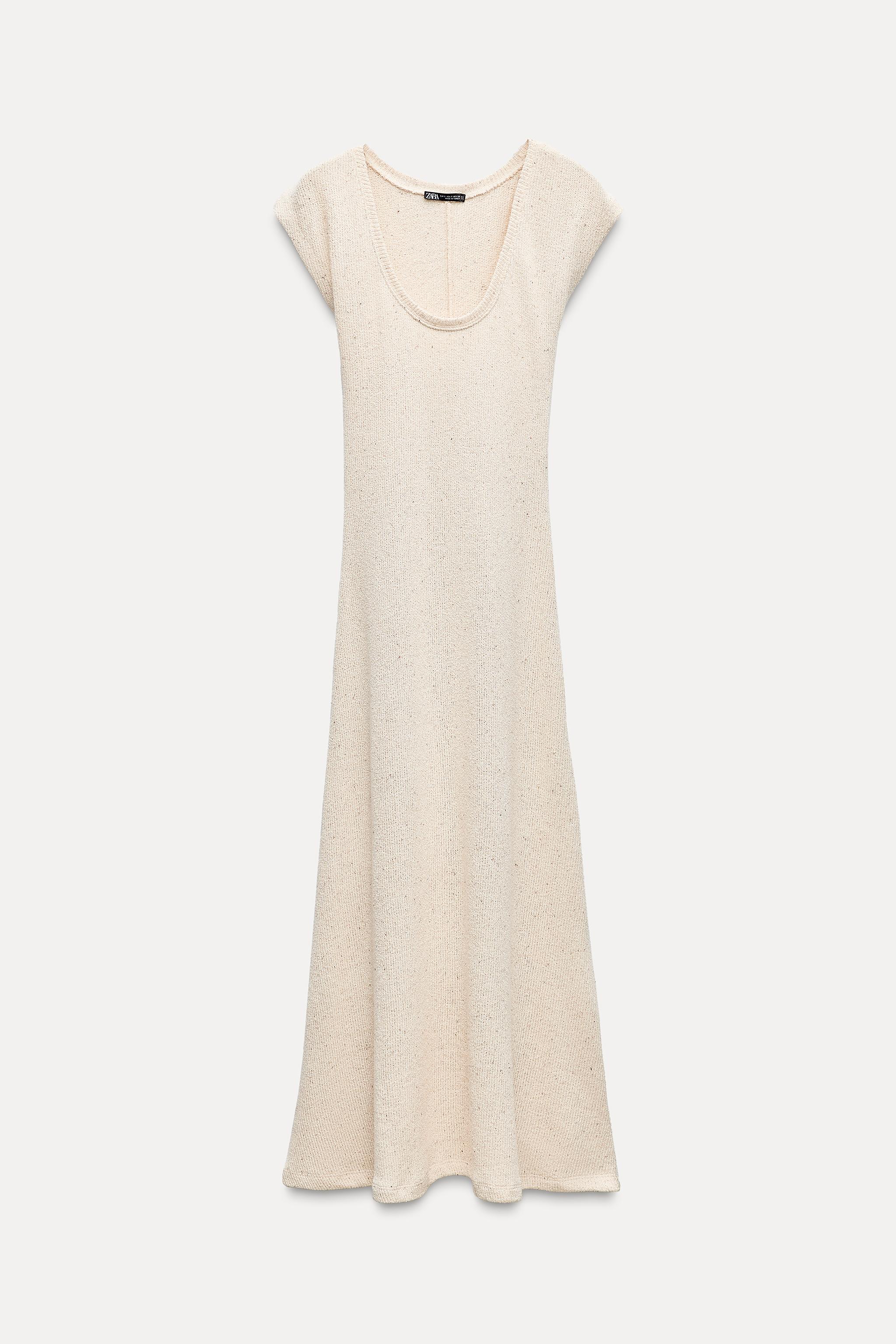 ROBE MI-LONGUE RUSTIQUE - Beige clair | ZARA France