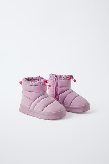 QUILTED WATER REPELLENT SKI COLLECTION BOOTS - Pink by Zara - Image 1
