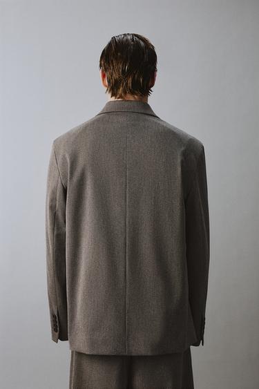 VESTE DE COSTUME STRUCTURÉE COUPE DÉCONTRACTÉE - Marron / Taupe de Zara - Image 2