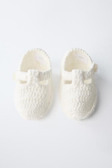 CHUNKY KNIT BOOTIES - Ecru White by Zara - Image 6