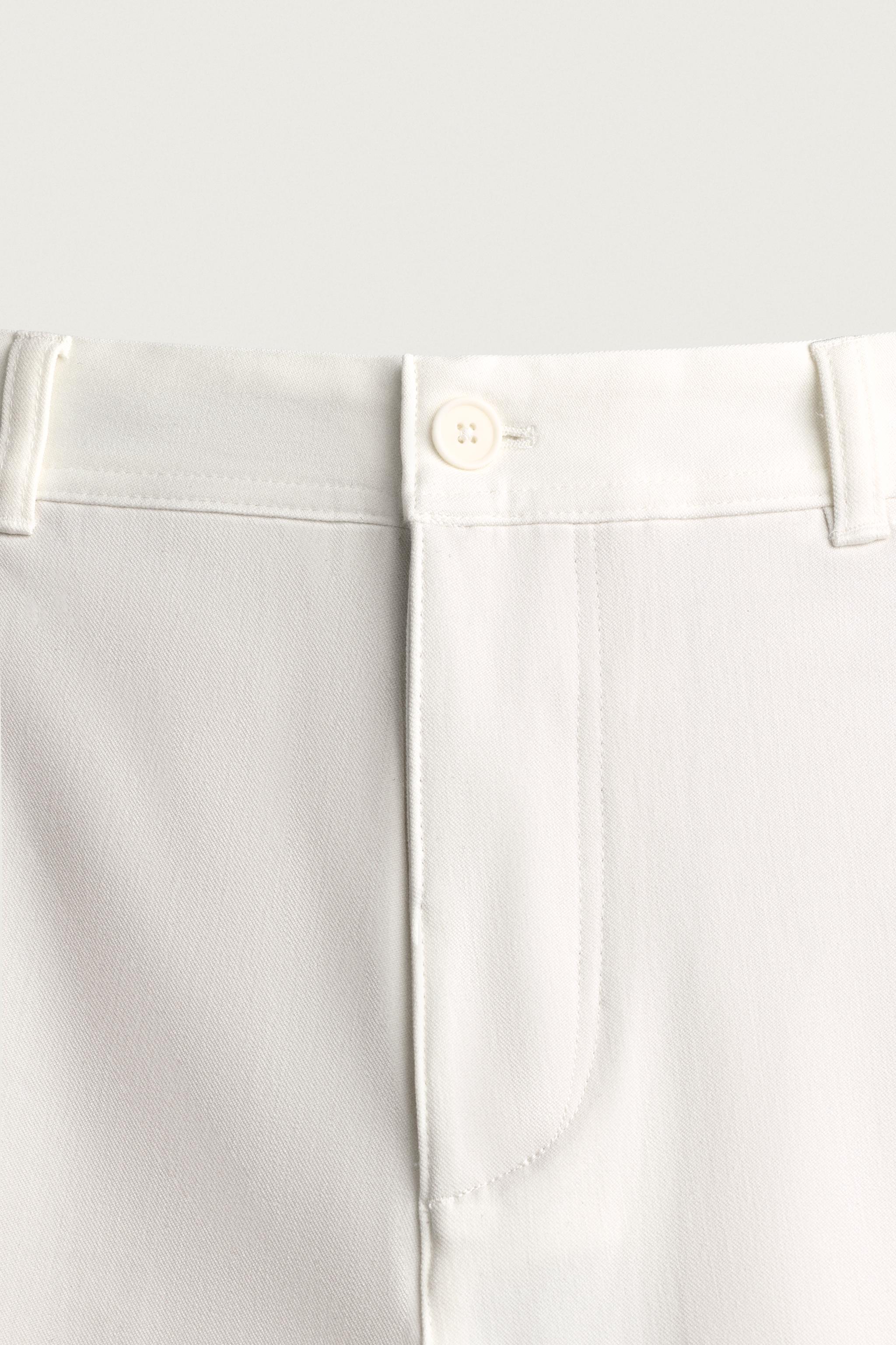 PANTALONI CHINO COMFORT CU STRUCTURĂ - Alb | ZARA România
