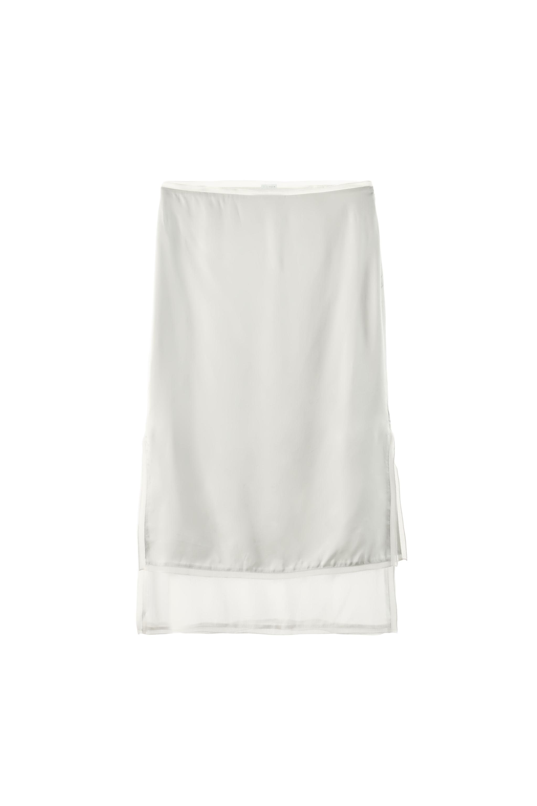 COMBINED SATIN MIDI SKIRT