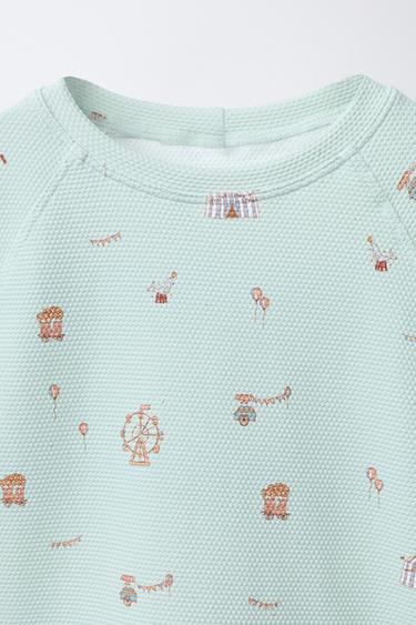 1-6 ANS/ T-SHIRT DE BAIN « CIRQUE » - Vert d'eau de Zara