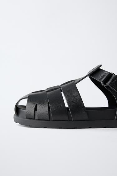 SANDALES STYLE PLAGE À BRIDES - Noir de Zara - Image 5