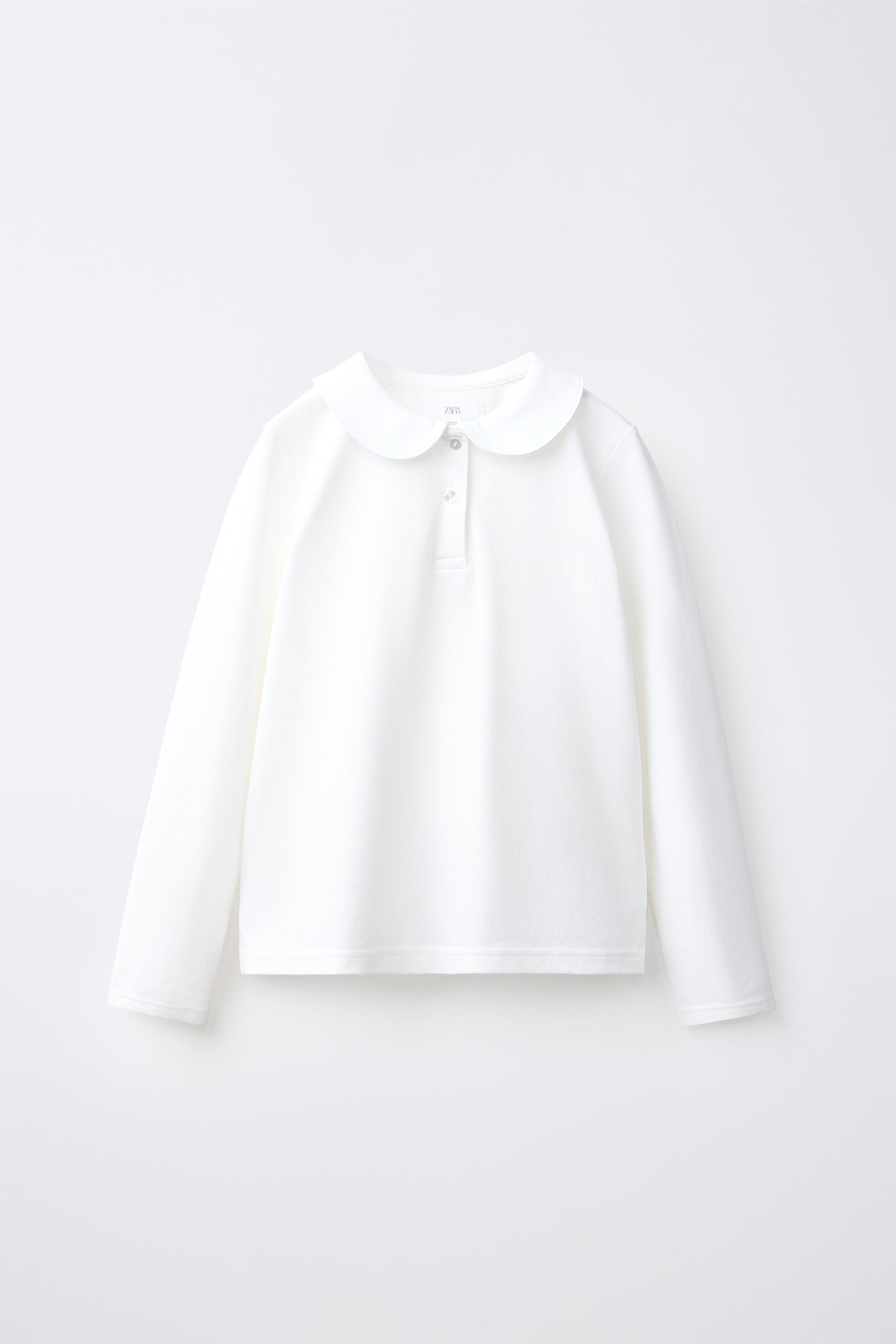 Peter Pan Collar Piqué Polo Shirt