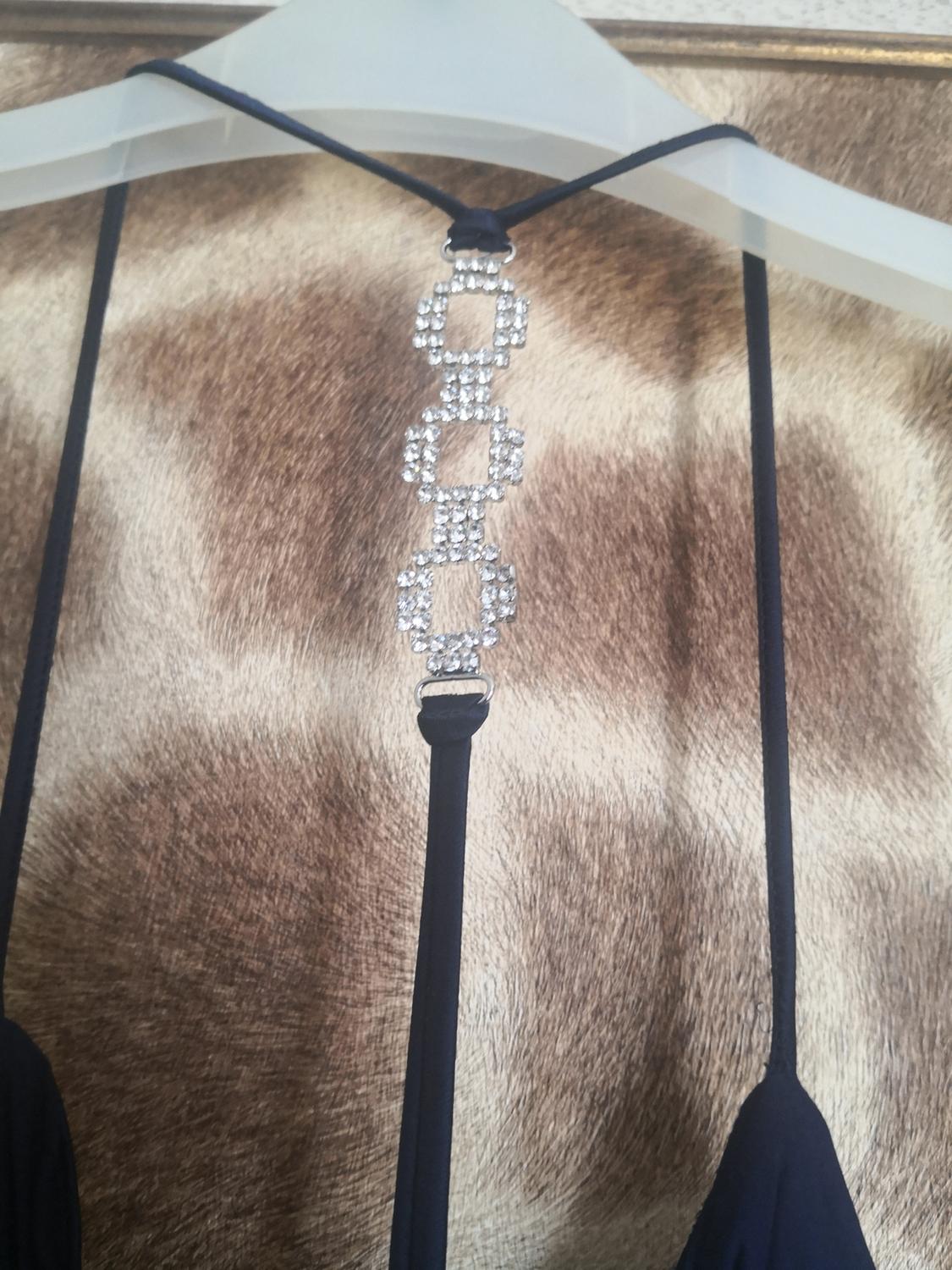 CAMISOLE DRESS WITH RHINESTONE STRAPS - Image 4