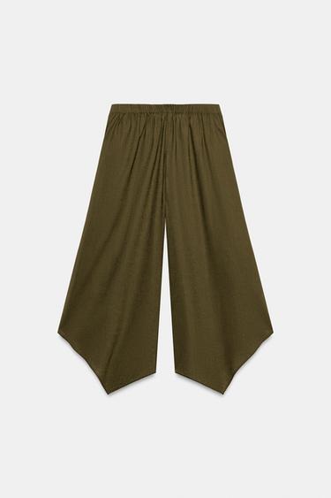 JUPE-CULOTTE ASYMÉTRIQUE - Kaki de Zara - Image 7