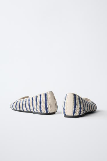 BALLERINES EN CROCHET - Bleu de Zara - Image 4