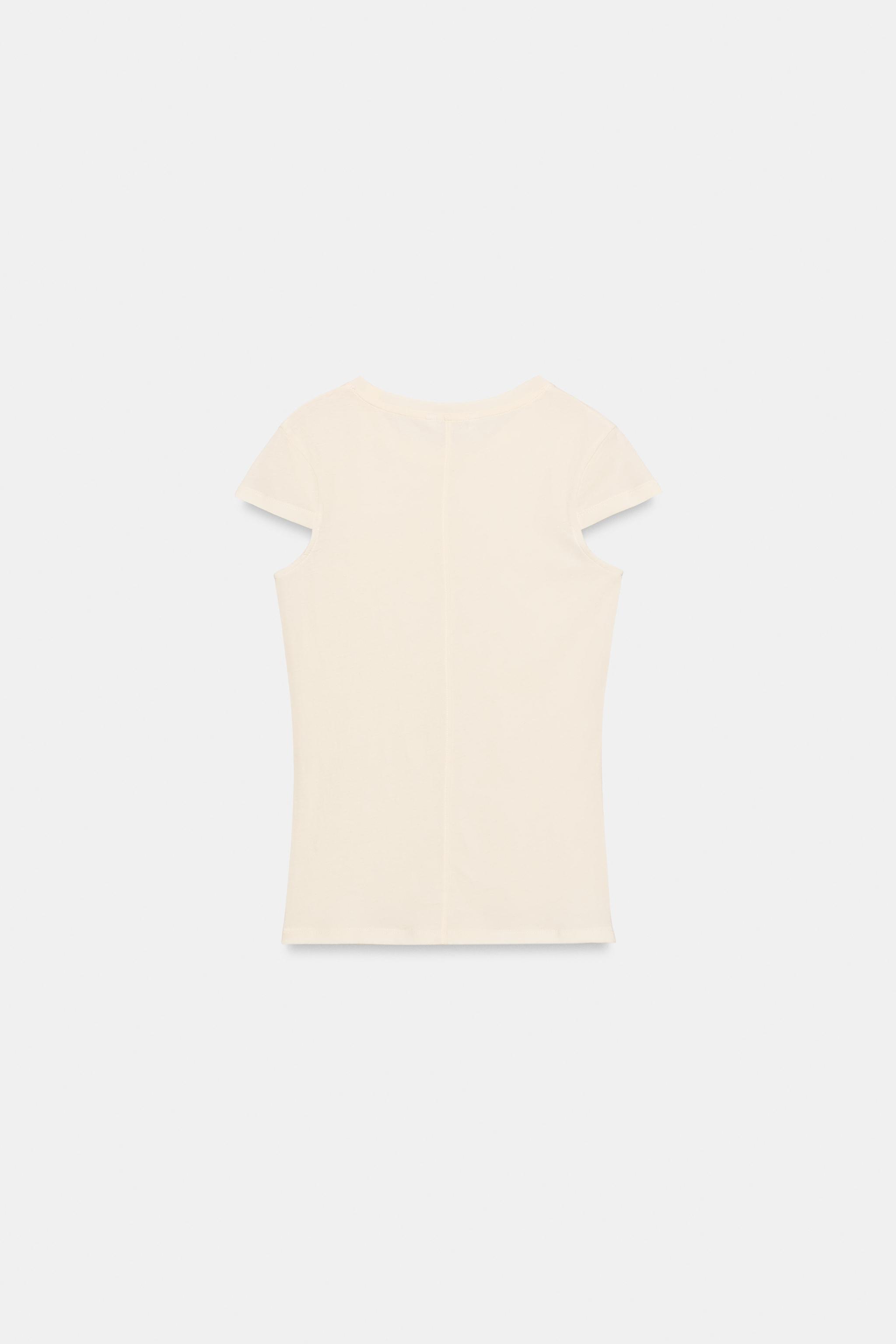 MİNİMAL KISA KOLLU T-SHIRT - Görsel 5