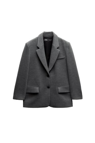 STRAIGHT CUT SHOULDER PAD BLAZER