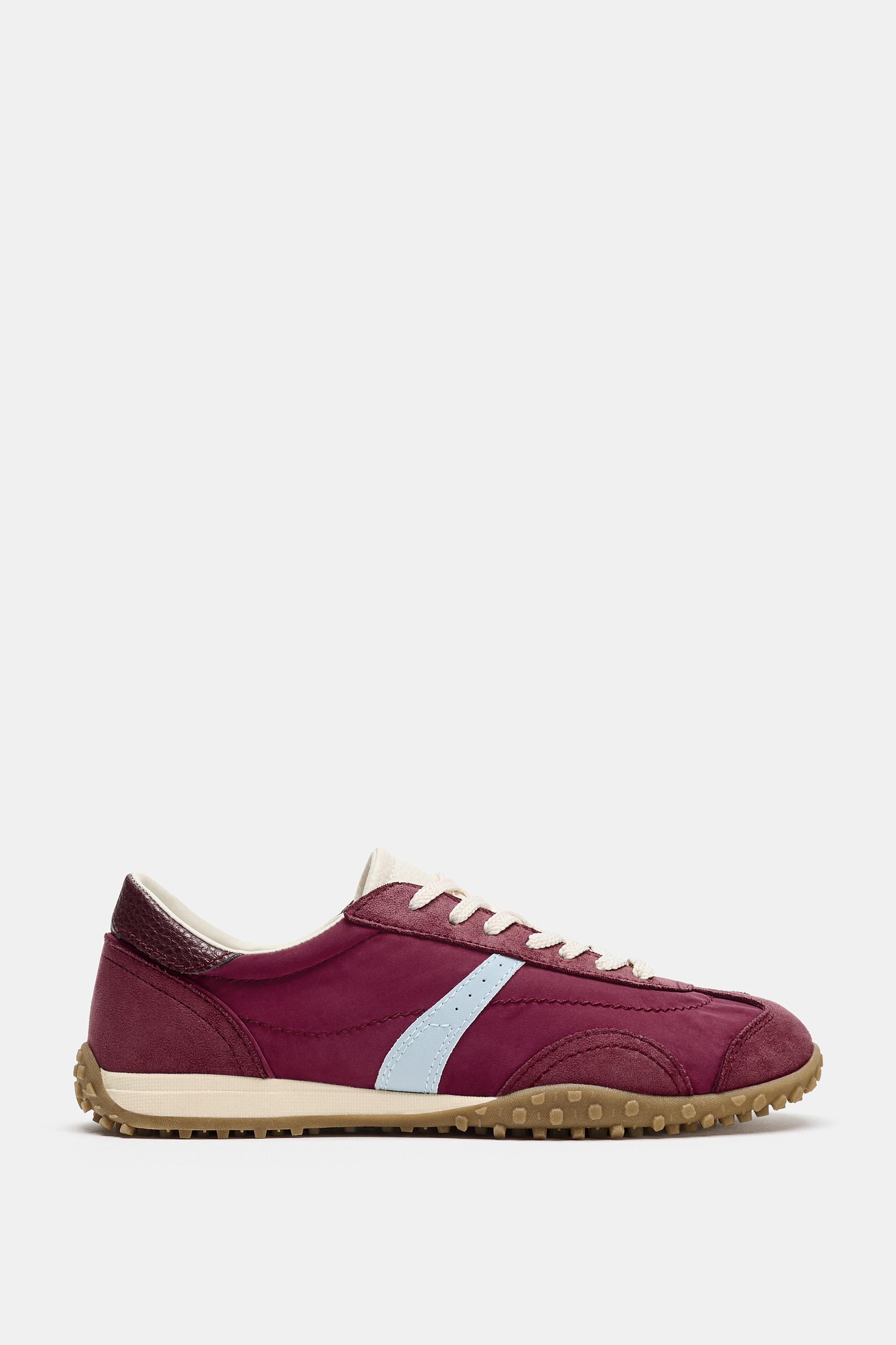 CONTRAST HEEL BLUCHER SNEAKERS