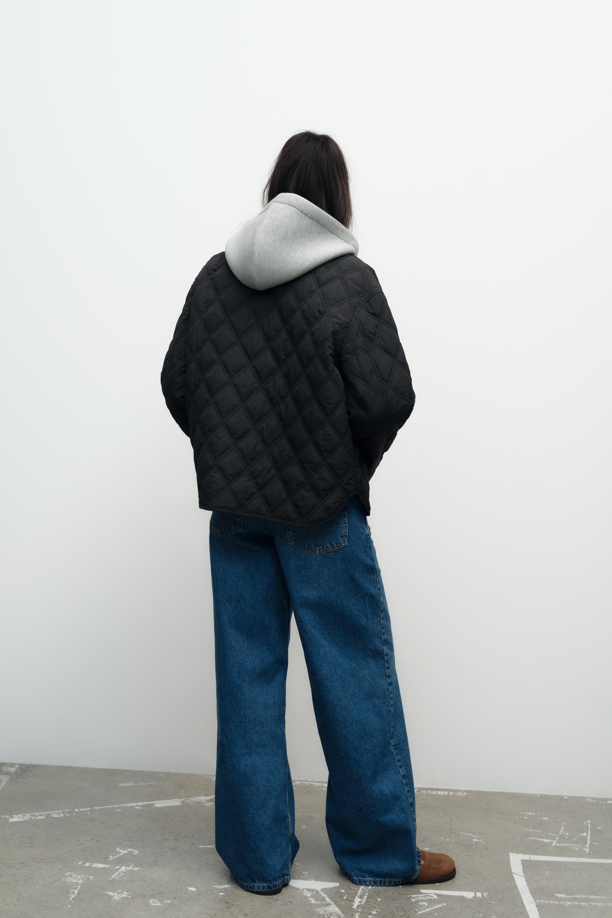 COMBINED HOOD WATER REPELLENT PUFFER JACKET - Black | ZARA