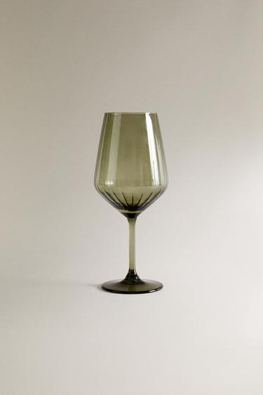 GLASS WITH LINES - Зелений Zara - Зображення 0