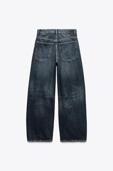 JEAN TRF BAGGY BALLOON TAILLE NORMALE - Bleu marine de Zara - Image 2