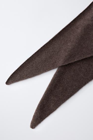 DREIECKSTUCH AUS REINEM KASCHMIR - Braun von Zara