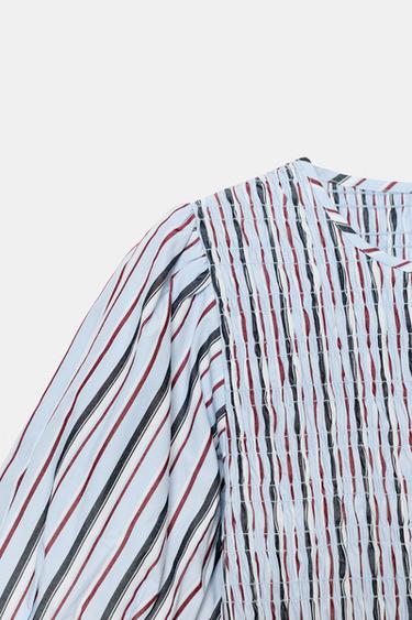 TOP À RAYURES ET NID D'ABEILLE - rayures de Zara - Image 7