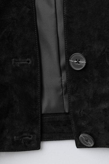 100% LEATHER JACKET - Black by Zara - Image 6