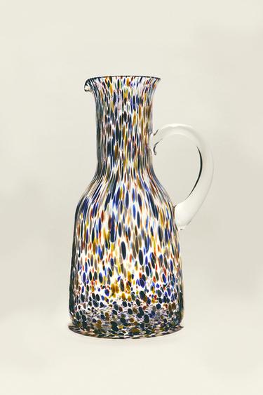 MULTICOLOURED GLASS JUG - Blue by Zara - Image 6