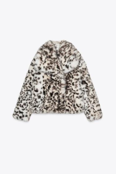 ANIMAL PRINT FAUX FUR JACKET ZW COLLECTION - Leopard by Zara - Image 6