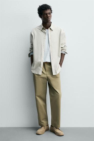 ZAPATO PIEL BORDÓN - Beige de Zara - Imagen 0