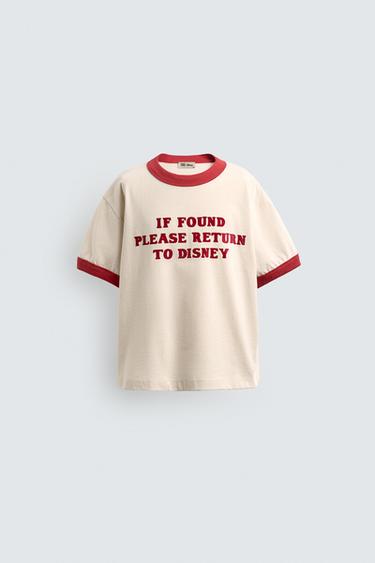 Zara 2-6 歲/HARRY LAMBERT FOR ZARA X DISNEY 字樣 T 恤 - 裸色