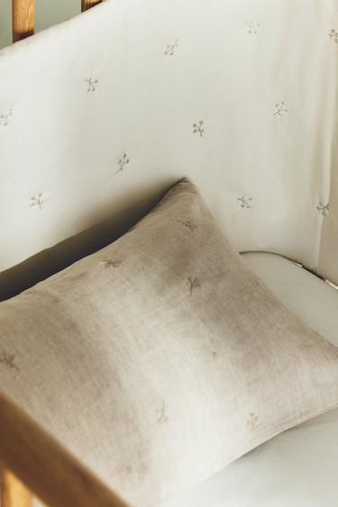 CHILDREN'S COTTON COT BUMPER COVER - Ecru by Zara