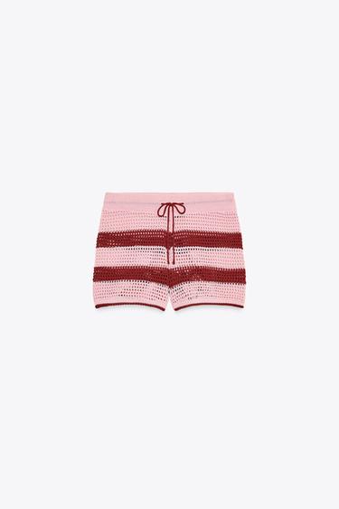 SHORT EN MAILLE - Rose de Zara