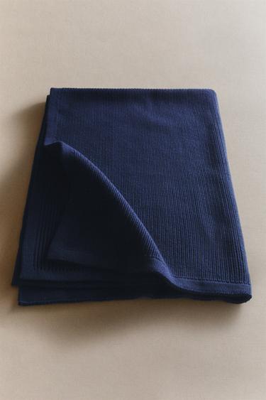 COPERTA NEONATO COTONE WAFFLE - Blu di Zara