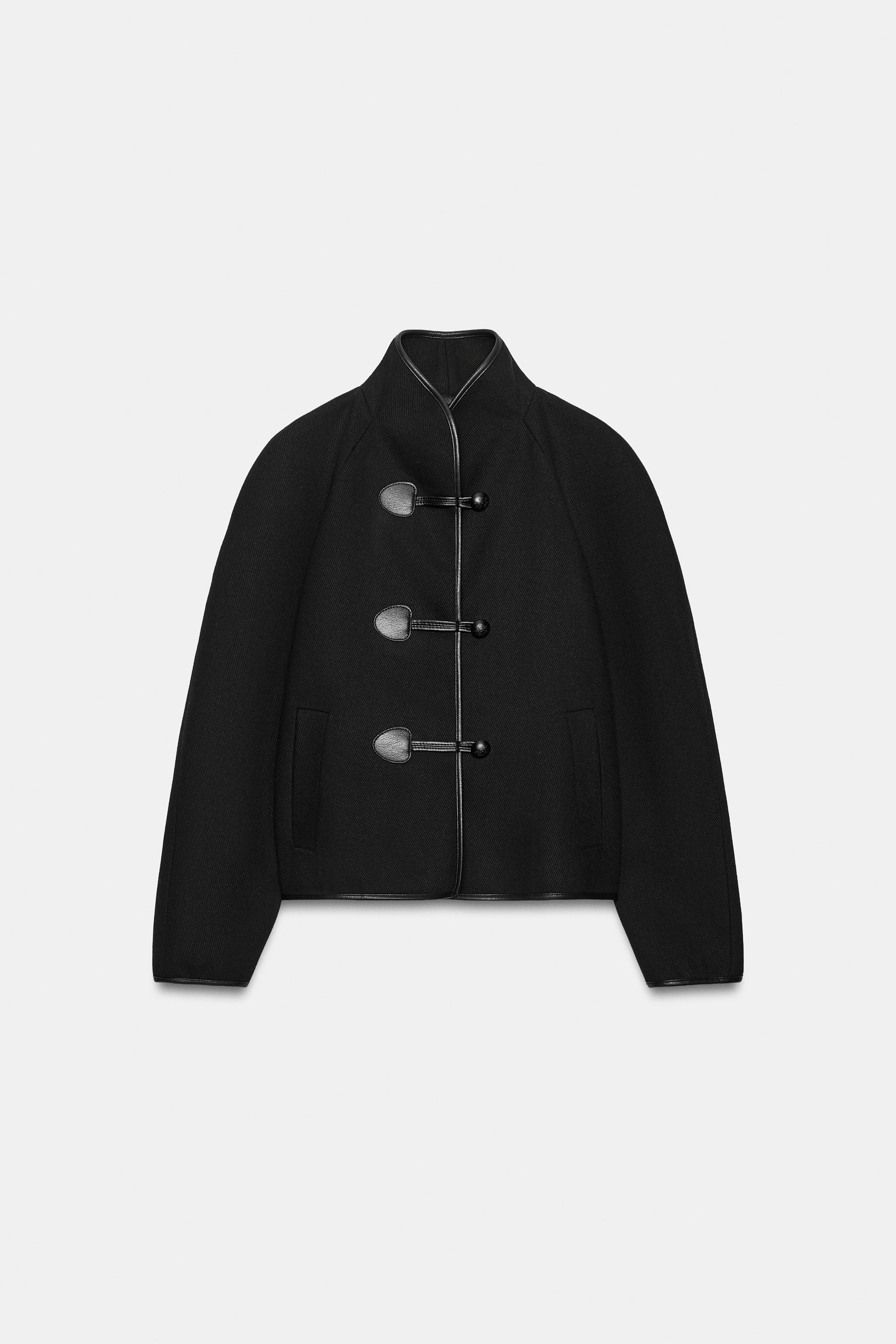 MANTEAU COURT À BRANDEBOURGS AVEC LAINE ZW COLLECTION