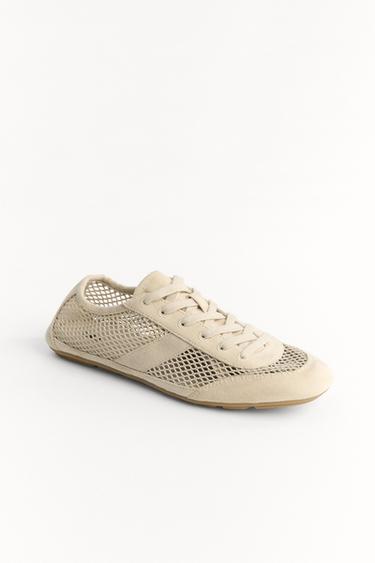 DERBYS RÉSILLE - Blanc écru de Zara - Image 0