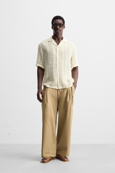 KËMISHË ZHAKARD PAMBUK - LINO - Ngjyrë natyrale nga Zara