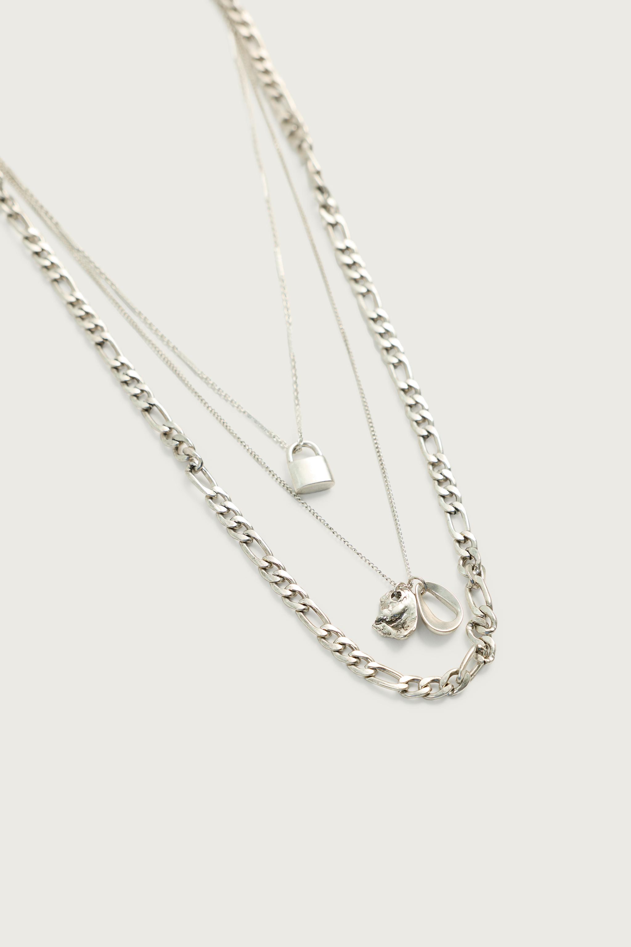 COMBINED METALLIC NECKLACE 3-PACK