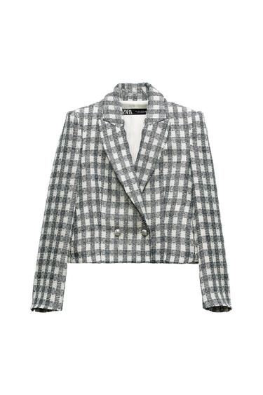 METALLIC CHECK BLAZER