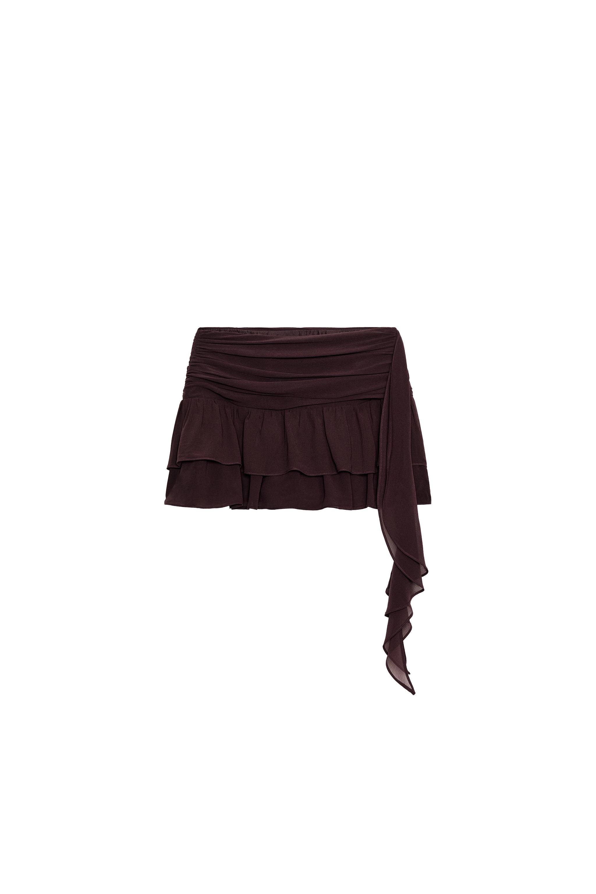 RUFFLE SKORT - Dark aubergine | ZARA South Africa