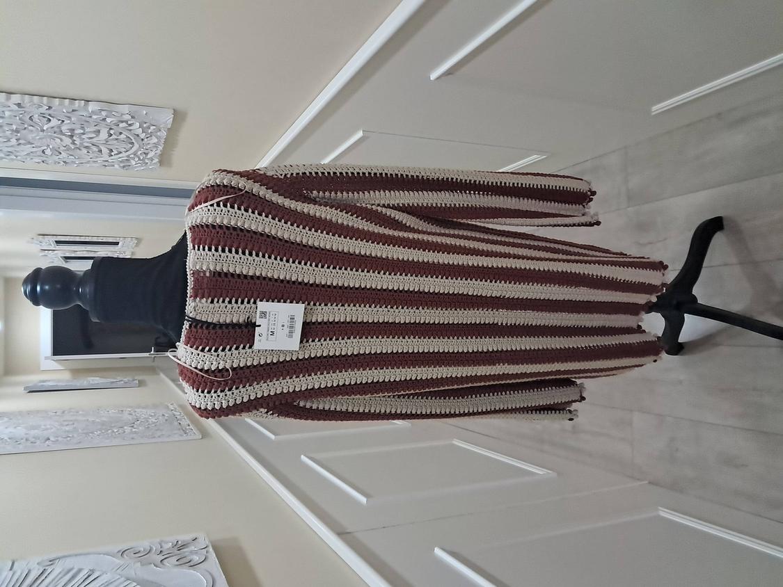 LIMITED EDITION ZARA STUDIO TWO-TONE CROCHET COAT - Image 2
