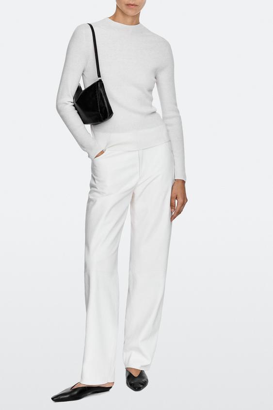Zara Nappa leather mini bag with stitch detail - Black - Image 0