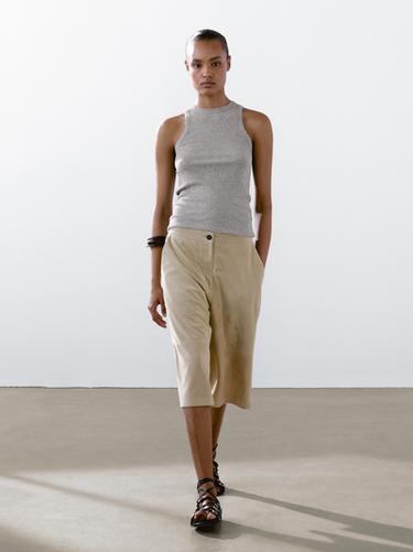 Zara 100% cotton halter top - Cobalt