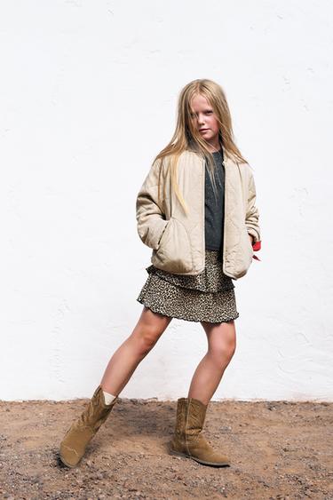 ANIMAL PRINT TEXTURED BERMUDA SKORT - Leopard by Zara