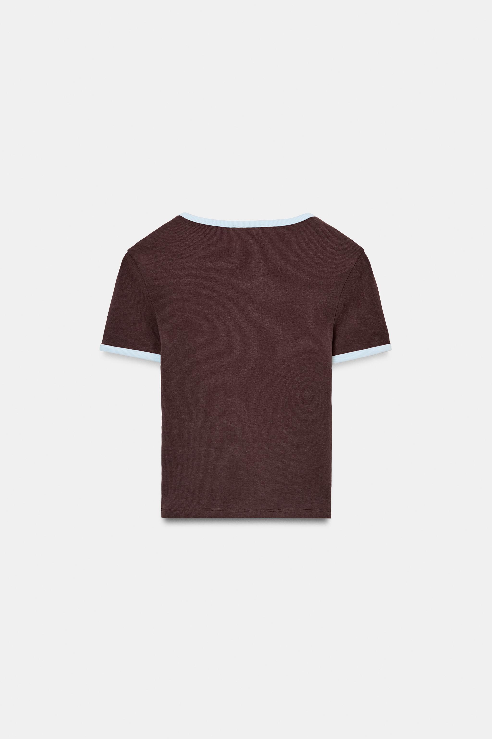 KONTRAST ŞERİTLİ T-SHIRT - Görsel 6