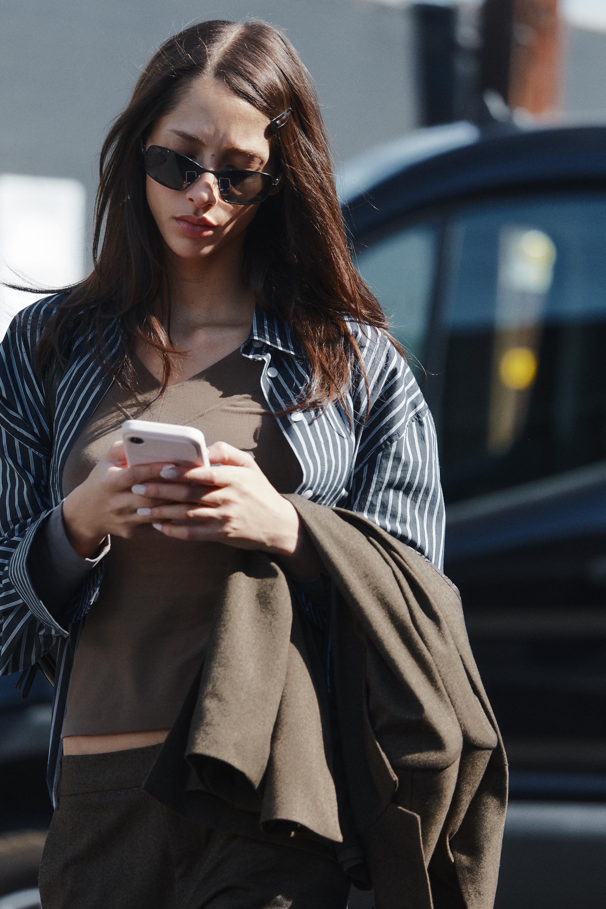 STRIPED OVERSIZED POPLIN SHIRT
