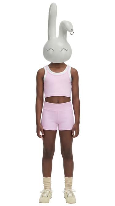 Zara KRATKE REBRASTE HELANKE – Ružičasta